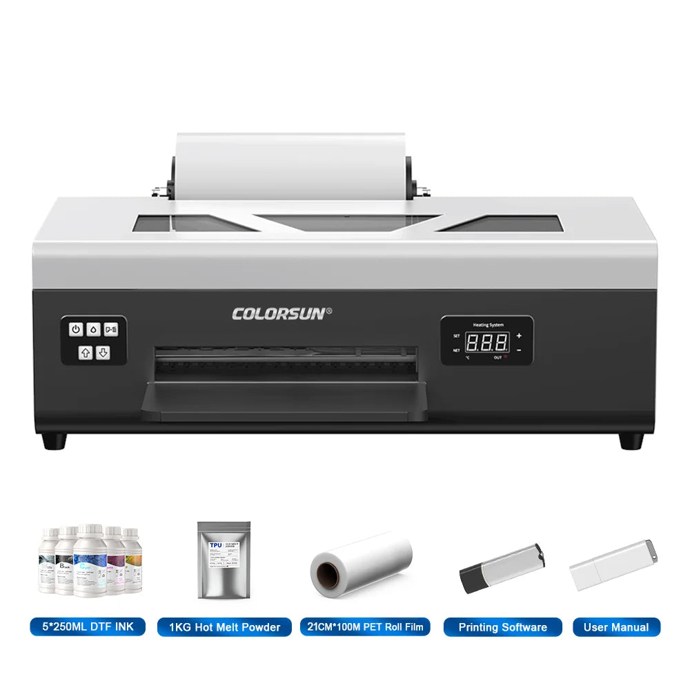 Colorsun A4 DTF Printer For Epson L800 Impresora A4 DTF Printing Machine Direct to Film A4 DTF Printers For T-Shirts Hoodies