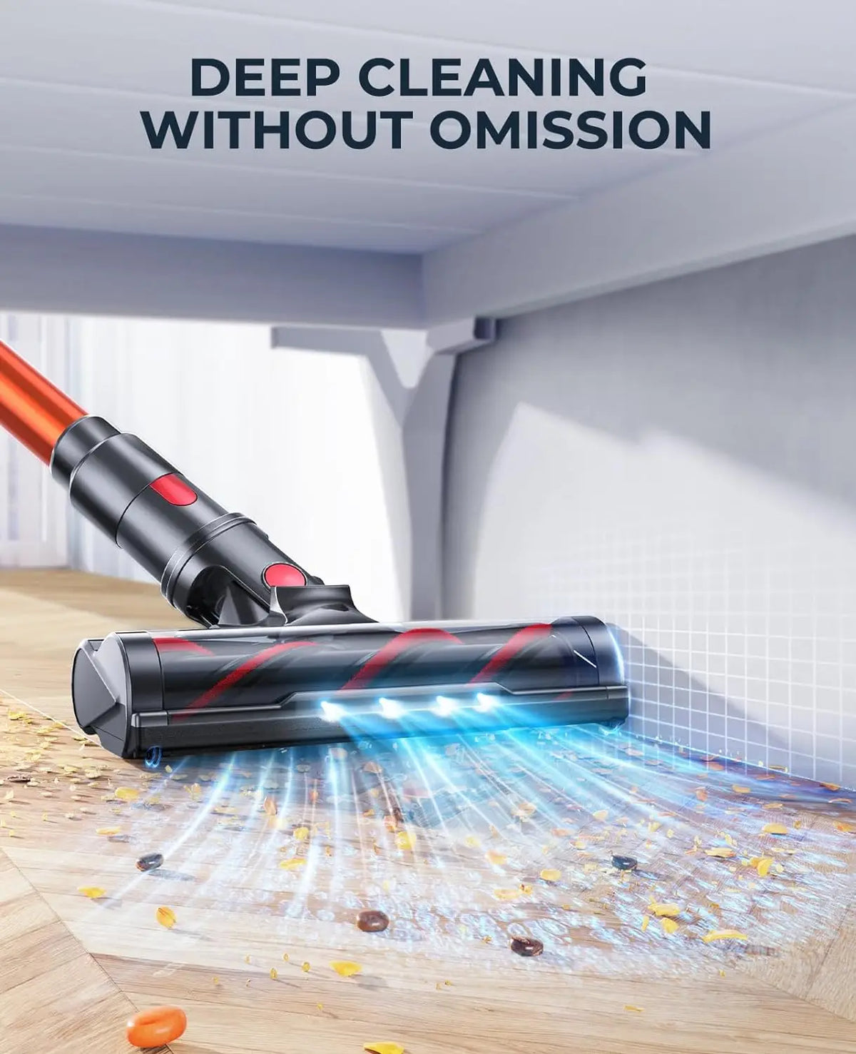 Laresar Elite 8 Cordless Vacuum Cleaner Handheld Home Appliance 450W Powerful smart home Touch Screen 55 Mins Detachable Battery