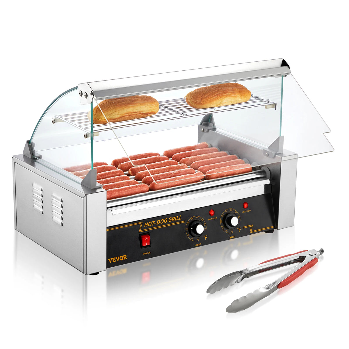 SucceBuy 5/7/11 Commercial Hot Dog Roller Electric Sausage Maker Barbecue Grill Machine for Camping Party Home Appliance 110V