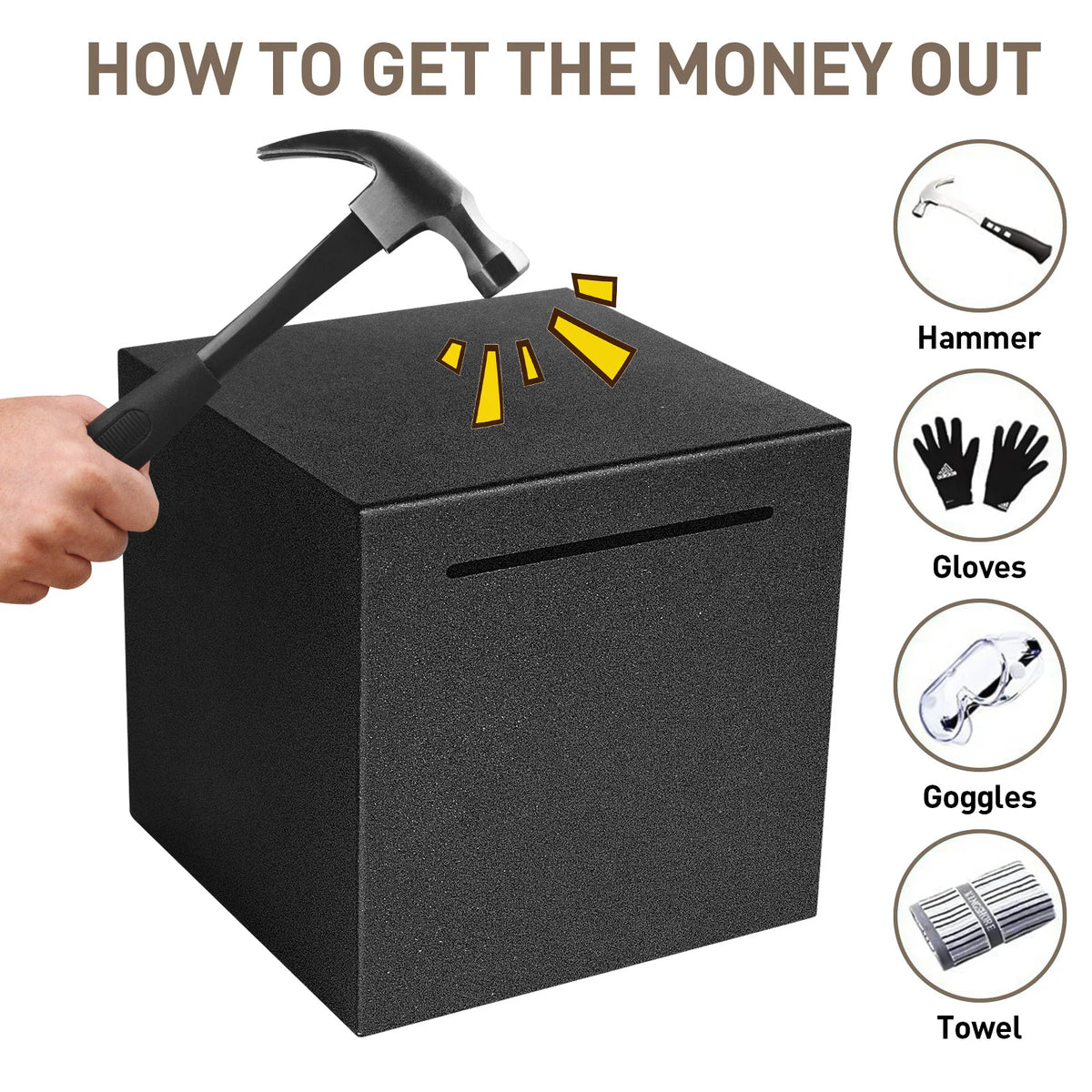 Matte Metal Piggy Bank 12CM/15CM Only In Cannot Open Money Saving Box Metal Safe Box Coin Cash Storage Jar Adult Kids Savings Bank Desktop Decor Gift