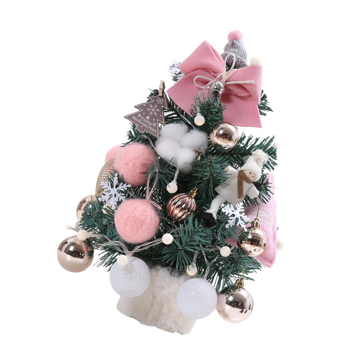 Artificial Desktop Xmas Tree Small Xmas Tree with Adjustable Lights PVC Lightweight Desktop Xmas Tree for Home Decoration 35cm