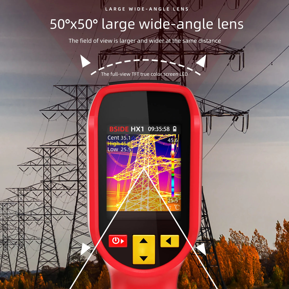 BSIDE Professional Thermal Imager Handheld Thermometer -20~550C High Resolution 15 Disc PC Analysis Software