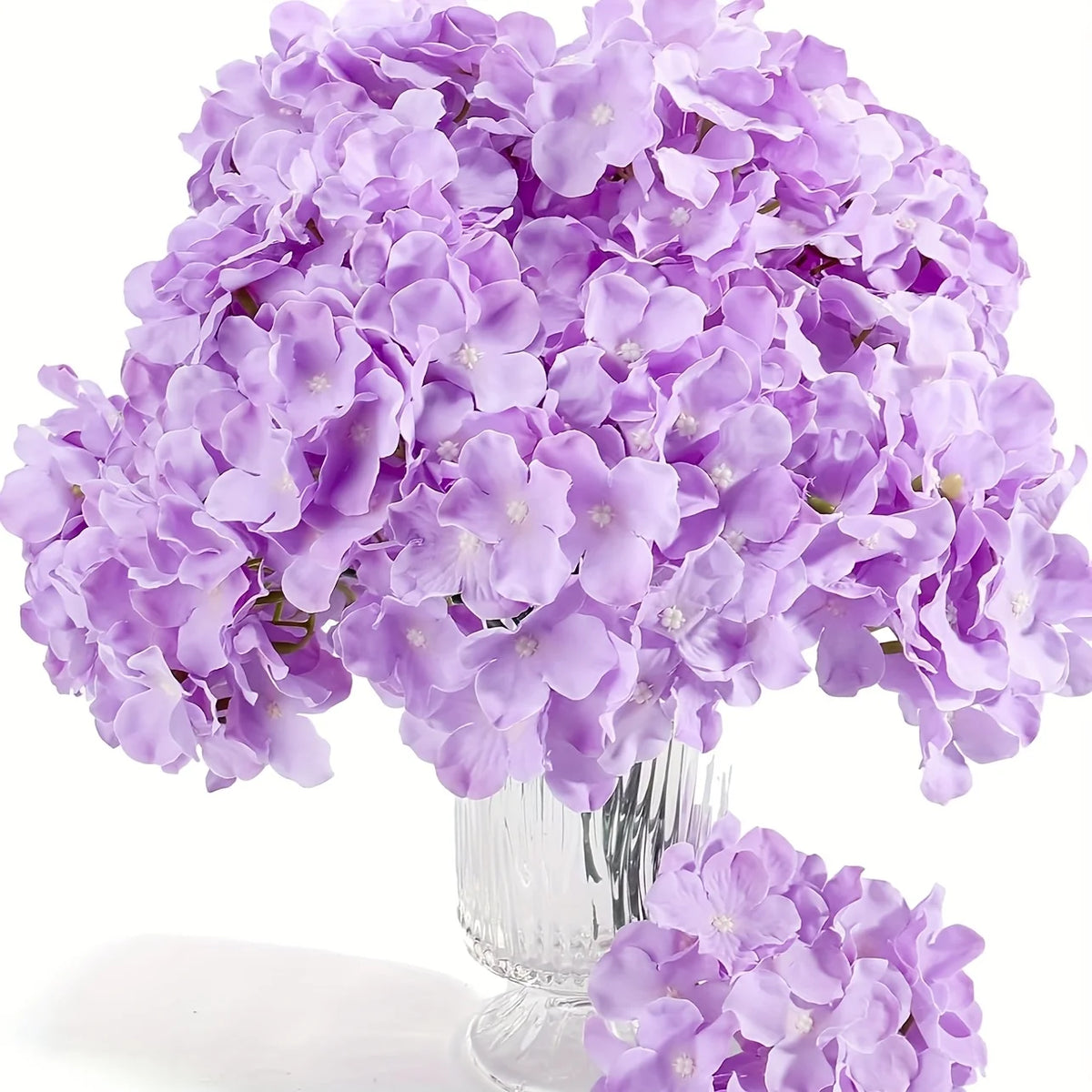 Realistic Touch 36pcs Light Purple Artificial Flower Hydrangea Heads with Stems - Simulated Flower Hydrangea, Hydrangea Artificial Flowers - Suitable for and Home Wedding Party Table Decoration, Bouquet Flower Arrangement Arc