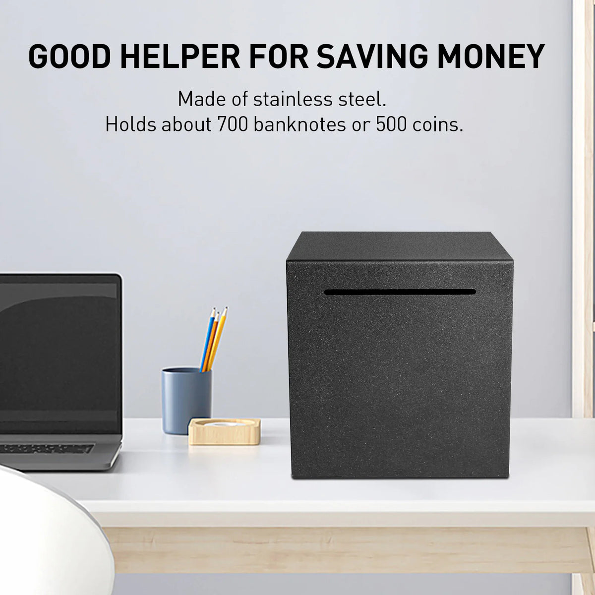 Matte Metal Piggy Bank 12CM/15CM Only In Cannot Open Money Saving Box Metal Safe Box Coin Cash Storage Jar Adult Kids Savings Bank Desktop Decor Gift