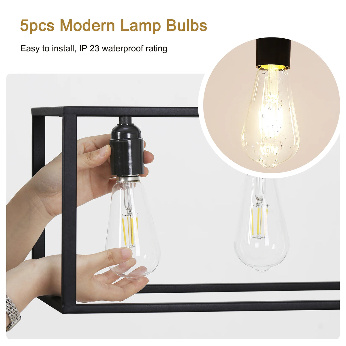 Industrial Kitchen Island Chandelier Hanging Lamp Ceiling Pendant Light for Dining Room Foyer