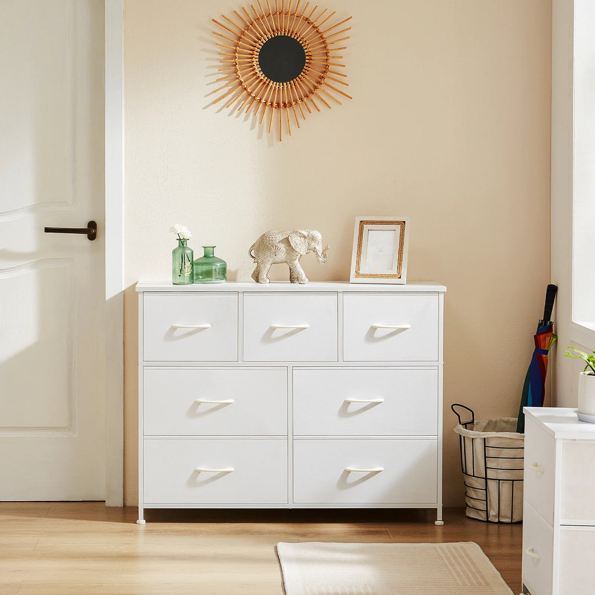 MCQ 7 Drawers Fabric Cabinet Living Room Storage Closet Chest of Dresser Tables Nightstand Display Storage For Home Furniture