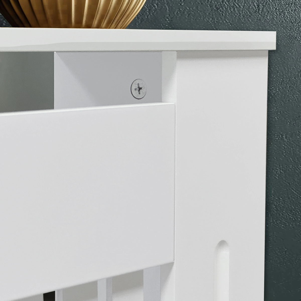 Modern 100cm MDF Wood Slat Radiator Cover for Living Room Bedroom Hallway - Decorative Cabinet Slat Style