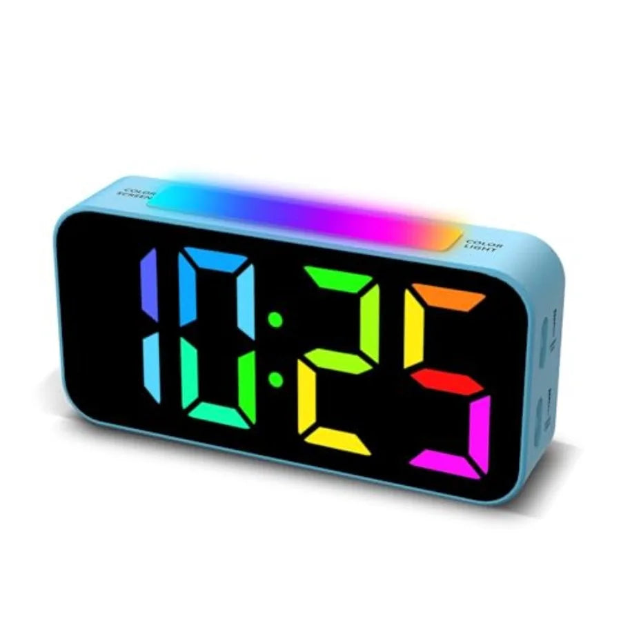Loud Alarm Clocks for Bedrooms Heavy Sleepers, Plug-in Digital Bedside Clock with Night Light, Large Display, Dual Alarm, Snooz