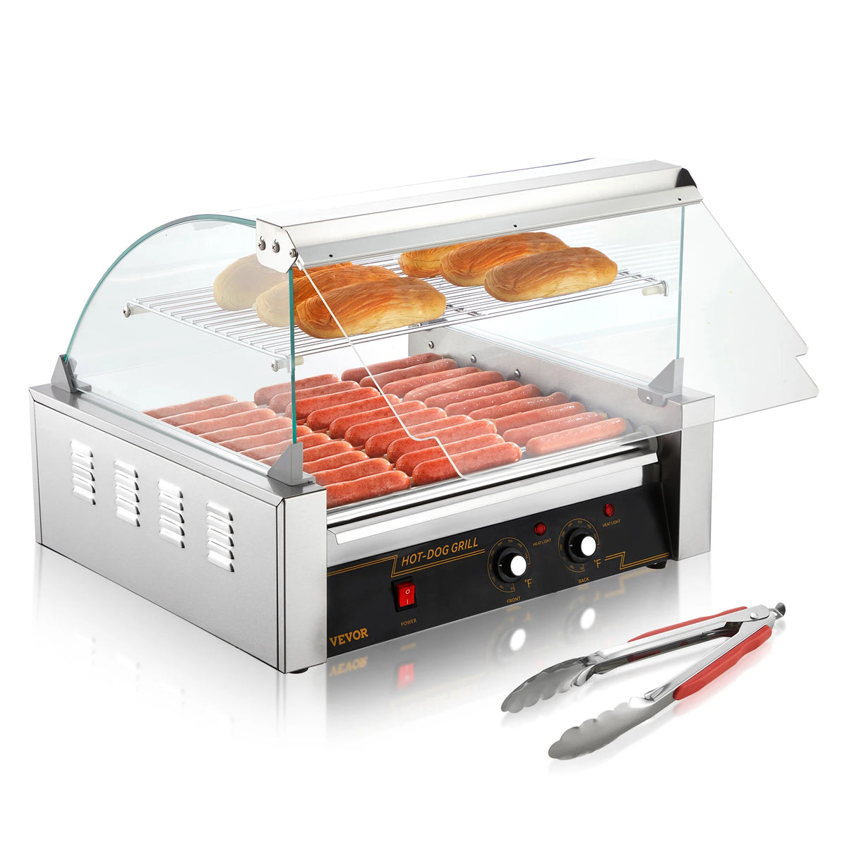 SucceBuy 5/7/11 Commercial Hot Dog Roller Electric Sausage Maker Barbecue Grill Machine for Camping Party Home Appliance 110V