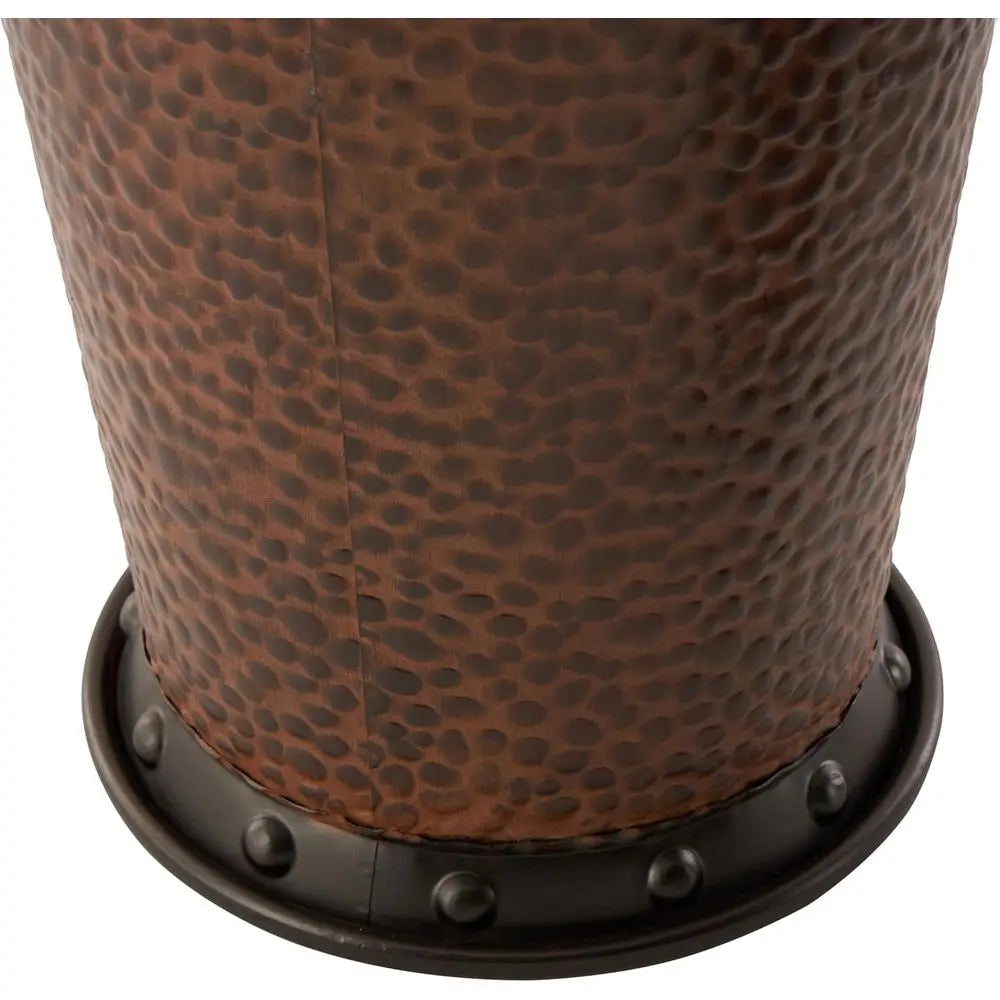 Set of 3 Tall Decorative Vases with Bubble Texture and Studs, 50, 35, 26H, Dark Brown for Indoor/Outdoor Home Decor