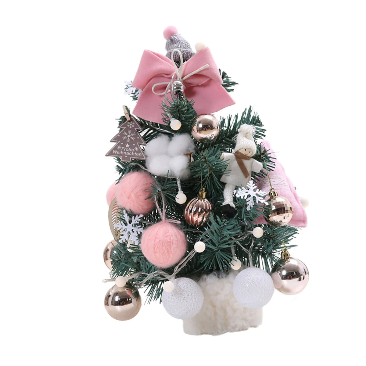 Artificial Desktop Xmas Tree Small Xmas Tree with Adjustable Lights PVC Lightweight Desktop Xmas Tree for Home Decoration 35cm