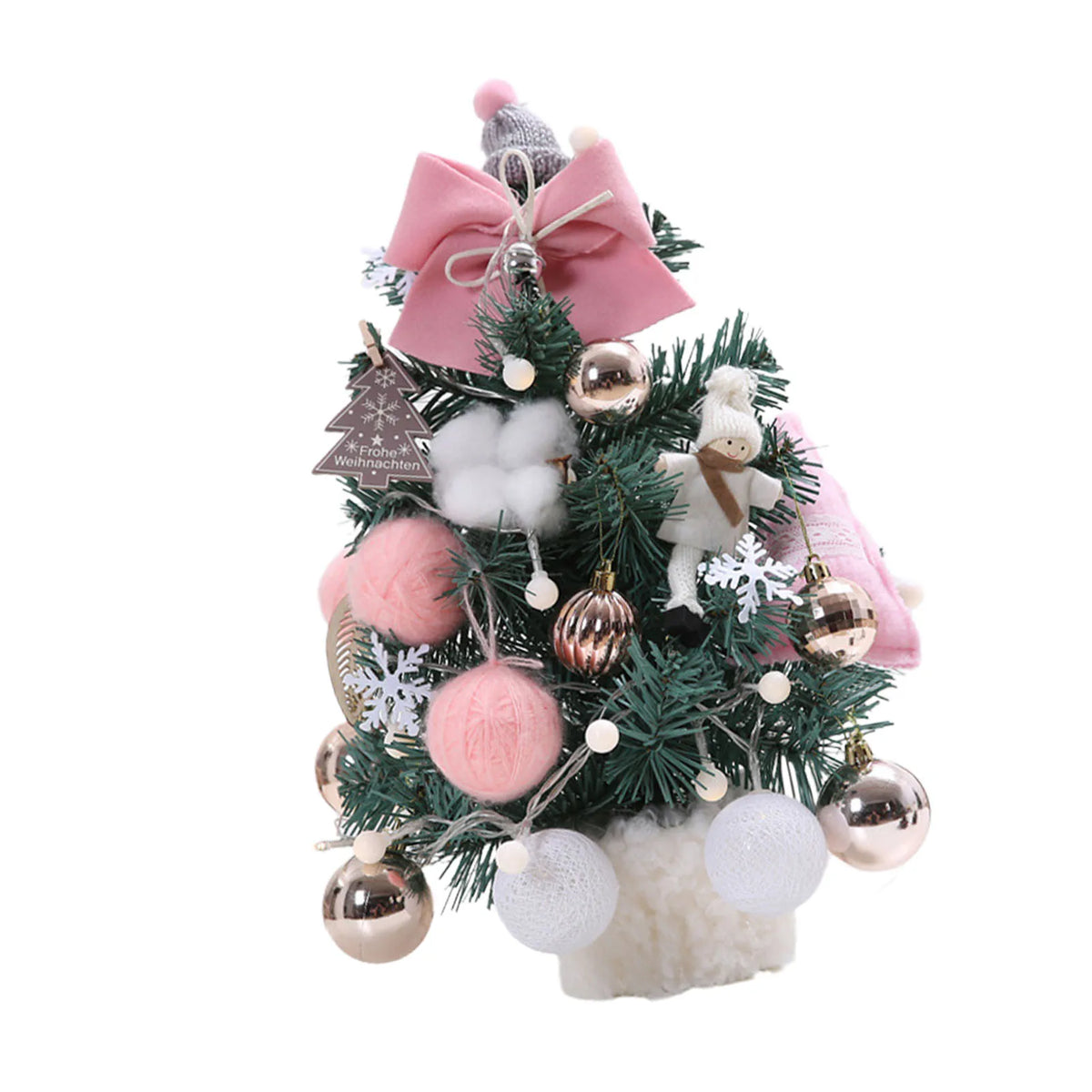Artificial Desktop Xmas Tree Small Xmas Tree with Adjustable Lights PVC Lightweight Desktop Xmas Tree for Home Decoration 35cm