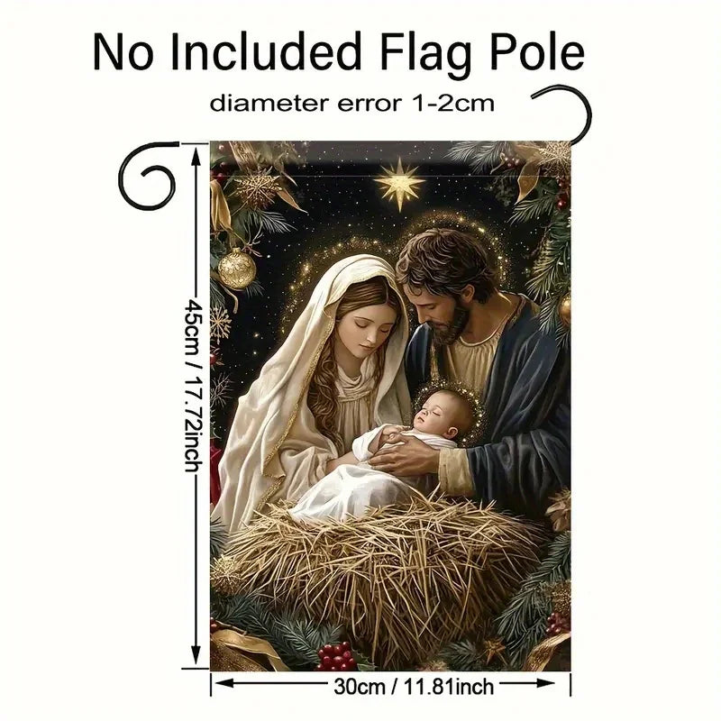 A Christmas-Themed Garden Flag Measuring 18X12 Inches, Double-Sided, Suitable for Lawns, Outdoor Decor, Home Decoration, And Yard Decoration (Flagpole Not Included)