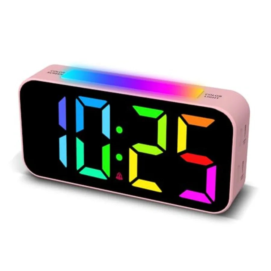 Loud Alarm Clocks for Bedrooms Heavy Sleepers, Plug-in Digital Bedside Clock with Night Light, Large Display, Dual Alarm, Snooz
