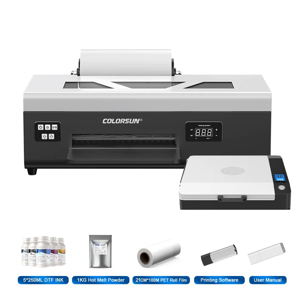 Colorsun A4 DTF Printer For Epson L800 Impresora A4 DTF Printing Machine Direct to Film A4 DTF Printers For T-Shirts Hoodies