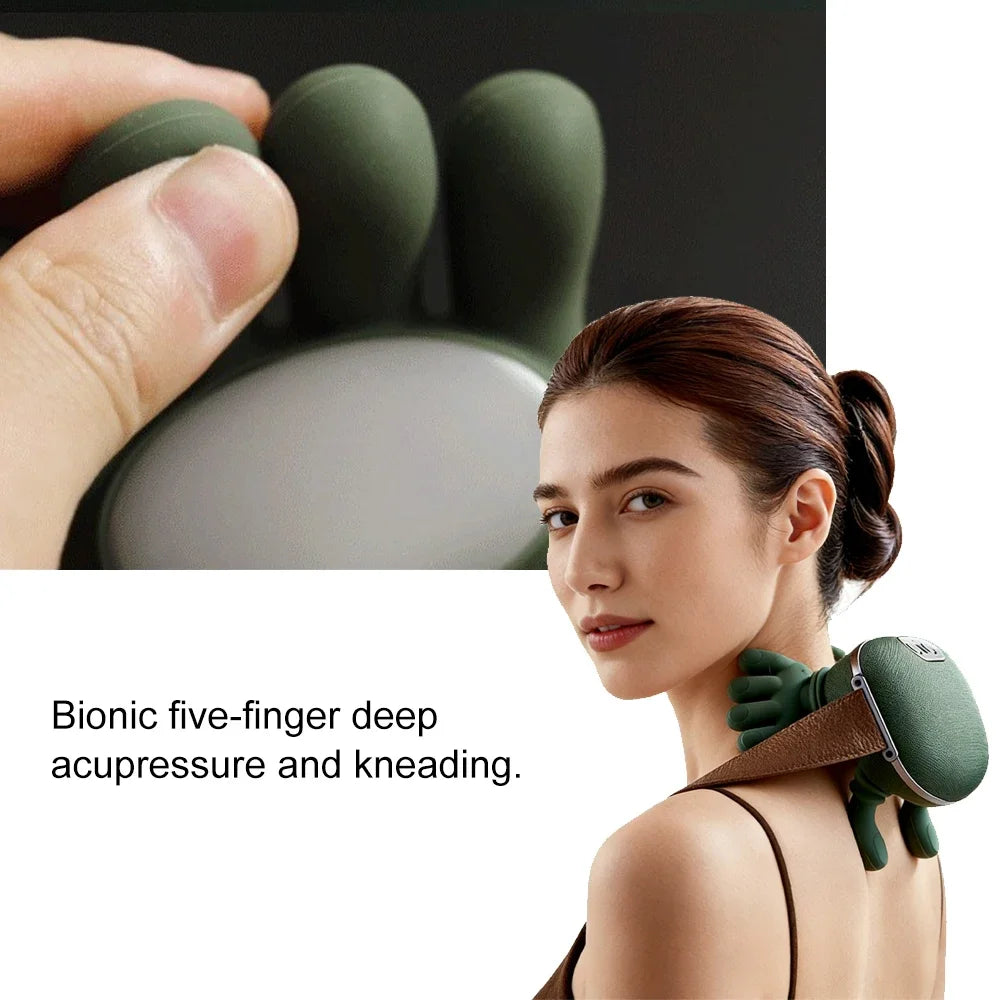 Electric Neck Shoulder Massager 4D Kneading Simulated Human Hand Massage Device For Muscle Relaxation Daily Use