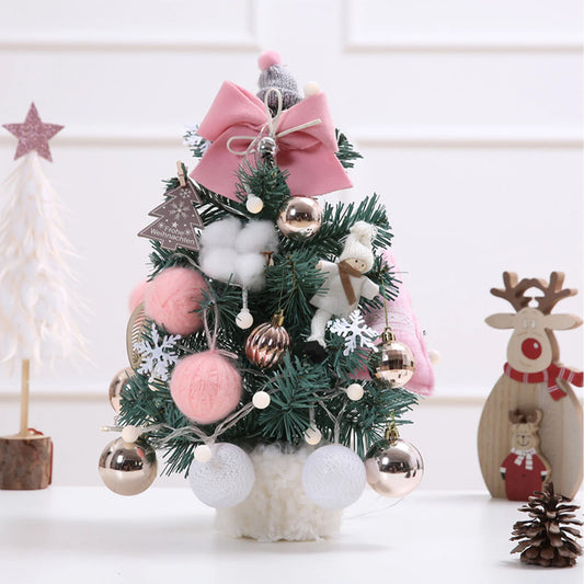Artificial Desktop Xmas Tree Small Xmas Tree with Adjustable Lights PVC Lightweight Desktop Xmas Tree for Home Decoration 35cm