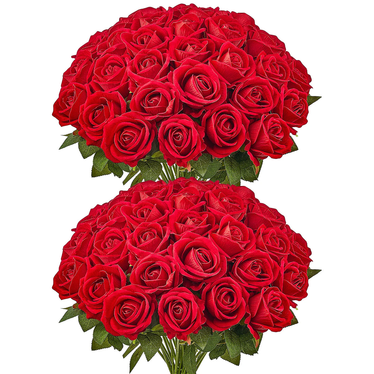 SucceBuy 60/120/500 pcs Artificial Flowers with Stems for DIY Wedding Home Centerpieces Arrangements Party Tables Decorations