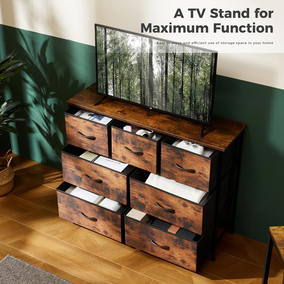 MCQ 7 Drawers Fabric Cabinet Living Room Storage Closet Chest of Dresser Tables Nightstand Display Storage For Home Furniture