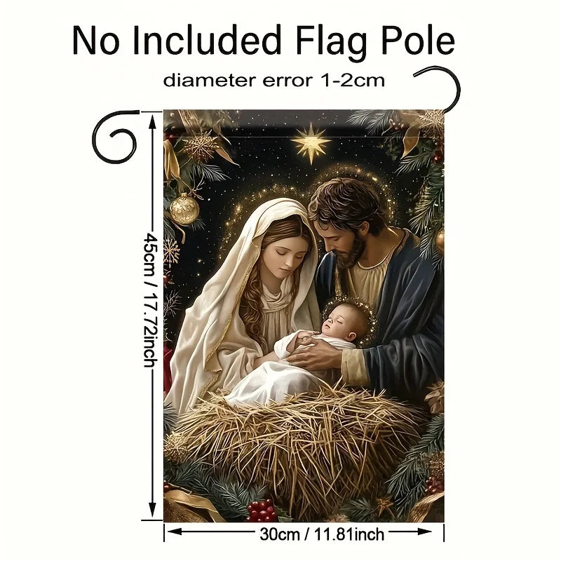 A Christmas-Themed Garden Flag Measuring 18X12 Inches, Double-Sided, Suitable for Lawns, Outdoor Decor, Home Decoration, And Yard Decoration (Flagpole Not Included)
