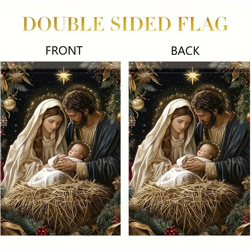 A Christmas-Themed Garden Flag Measuring 18X12 Inches, Double-Sided, Suitable for Lawns, Outdoor Decor, Home Decoration, And Yard Decoration (Flagpole Not Included)
