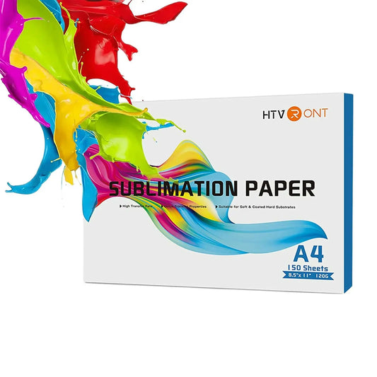 HTVRONT 150 Sheets 8.5 X 11 Inches A4（US）Sublimation Paper Heat Transfer Paper for Inkjet Printer T-shirt Clothes Printing 120g