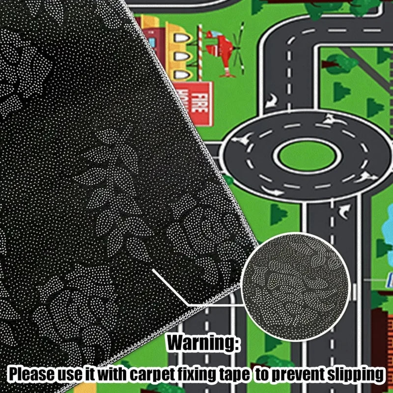 1Pc Retro American Town Road Pattern Rug, Machine Washable, Cozy Home Decoration, Ins Style Universal, Suitable for Living Room, Bedroom, Entryway, Office, Game Room and Other Areas