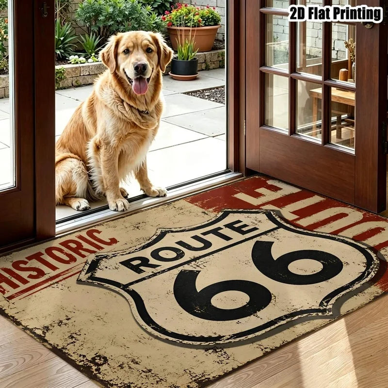 1Pc Classic American Style Printed Carpet, Retro Style Home Decoration, Suitable for Living Room, Bedroom, Dining Room, Bedside, Indoor and Outdoor Terrace