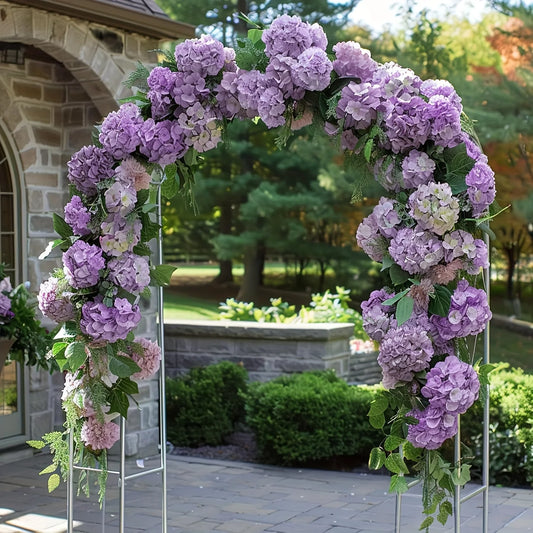 Realistic Touch 36pcs Light Purple Artificial Flower Hydrangea Heads with Stems - Simulated Flower Hydrangea, Hydrangea Artificial Flowers - Suitable for and Home Wedding Party Table Decoration, Bouquet Flower Arrangement Arc