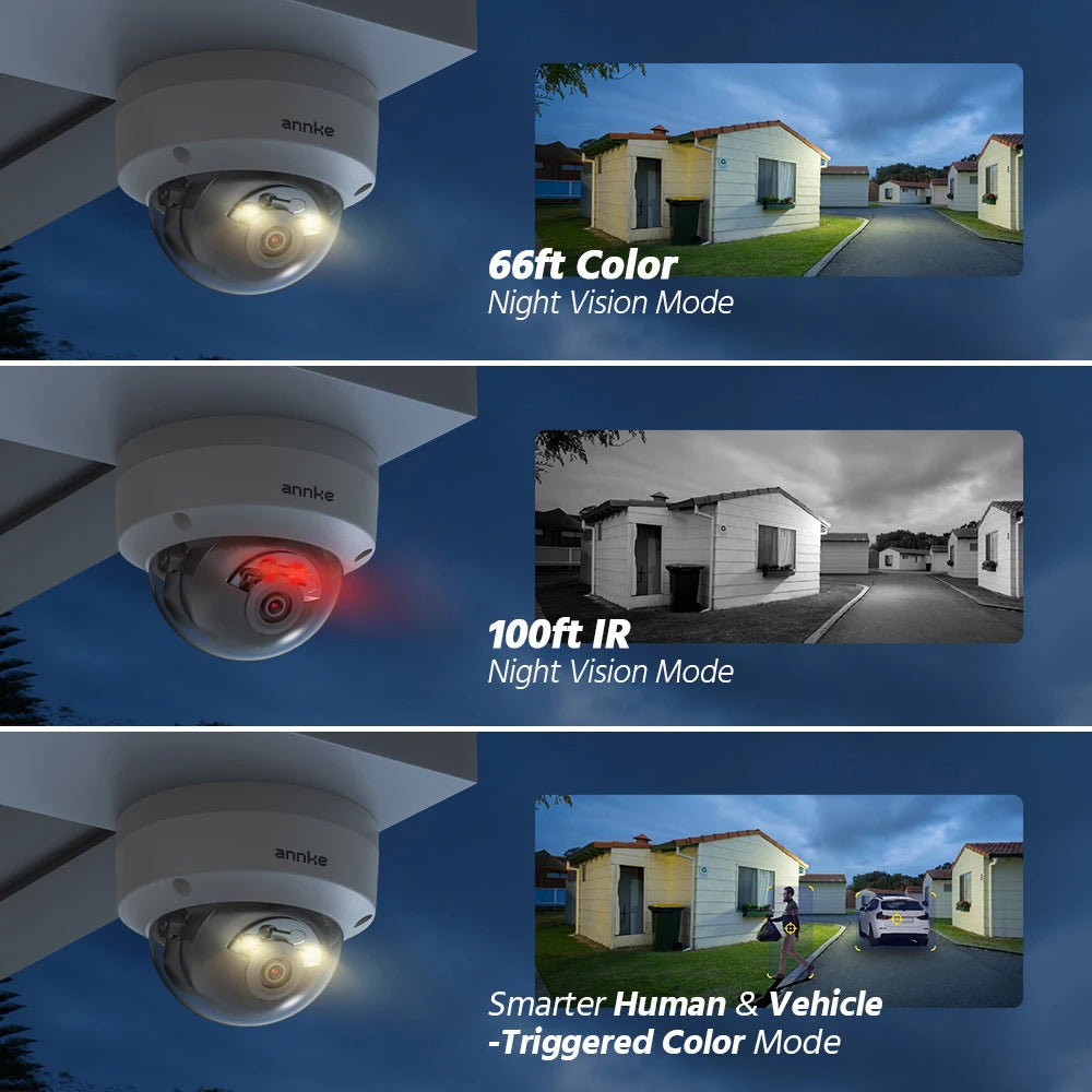 ANNKE 8CH 5MP POE Video Security System H.265+ 6MP NVR Recorder With 5MP 4X Waterproof Surveillance Cameras Audio in Ip Camera