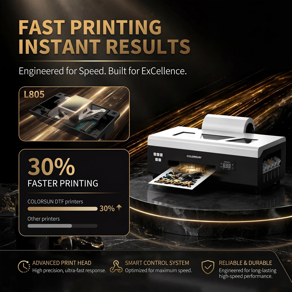 Colorsun A4 DTF Printer For Epson L800 Impresora A4 DTF Printing Machine Direct to Film A4 DTF Printers For T-Shirts Hoodies