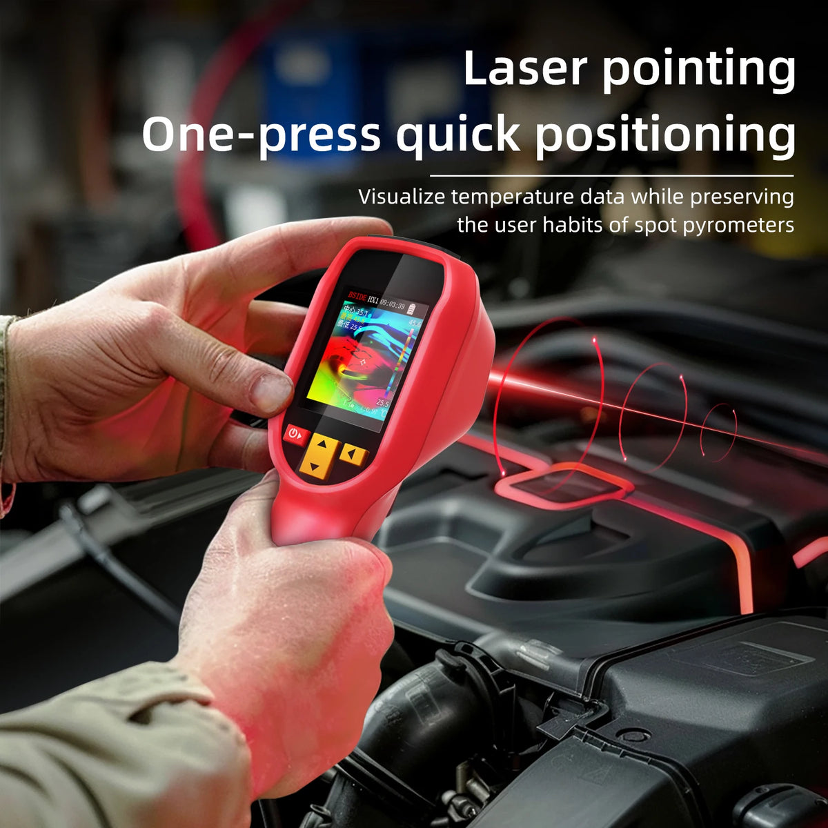 BSIDE Professional Thermal Imager Handheld Thermometer -20~550C High Resolution 15 Disc PC Analysis Software